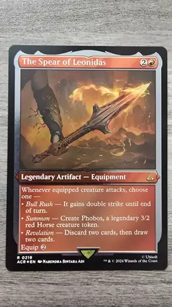 The Spear of Leonidas (Rare Foil Etched) #219 Assassin's Creed Magic MTG NM - Image 1