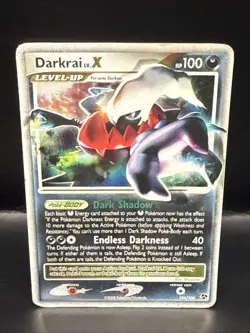 Pokémon TCG Darkrai LV.X Holo Rare Card 104/106 Great Encounters Series - Image 1