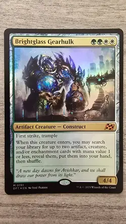 Brightglass Gearhulk (Mythic Rare Foil) #191 Aetherdrift MTG NM - Image 1