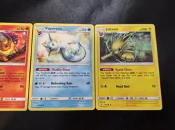 Flareon, Vaporeon, Jolteon Non Holo Uncommon Cosmic Eclipse Pokemon Cards LP-NM - Image 3
