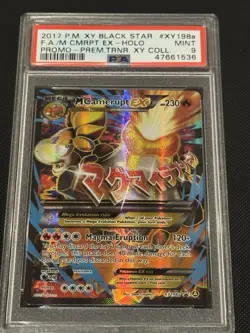 M CAMERUPT EX PRM-PREM.TRNR. XY COLL. POKEMON BLCK STR PRM 2017 XY198a PSA 9 - Image 1