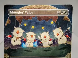 Moogles' Valor rare showcase art Magic the Gathering Final Fantasy trading card  - Image 2