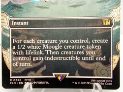 Moogles' Valor rare showcase art Magic the Gathering Final Fantasy trading card  - Image 3