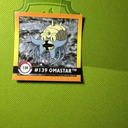 1999 Artbox Stickers Series 1 Pokémon Card Sticker TCG #139 OMASTAR NM - Image 1