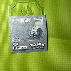 1999 Artbox Stickers Series 1 Pokémon Card Sticker TCG #139 OMASTAR NM - Image 2