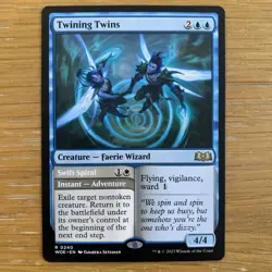 MTG Twining Twins   Swift Spiral [Wilds of Eldraine] Near Mint Rare Magic Card - Image 1