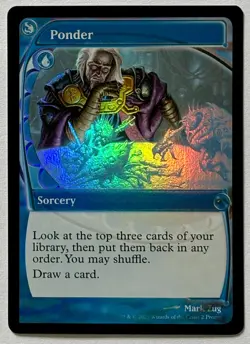 MTG Mystery Booster 2 - Ponder - Secret Lair FOIL Promo [Retro Frame] - Image 1