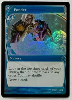 MTG Mystery Booster 2 - Ponder - Secret Lair FOIL Promo [Retro Frame] - Image 2