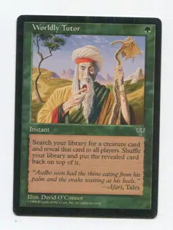 1x mtg Worldly Tutor Mirage Magic the Gathering excellent condition! Lot4 - Image 1