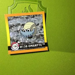 1999 Artbox Stickers Series 1 Pokémon Card Sticker TCG #138 OMANYTE NM - Image 1