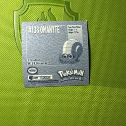 1999 Artbox Stickers Series 1 Pokémon Card Sticker TCG #138 OMANYTE NM - Image 2