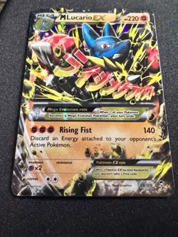 Pokémon M Lucario EX 55/111 Extended Art Ultra Rare Card Furious Fists LP - Image 4