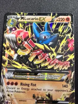 Pokémon M Lucario EX 55/111 Extended Art Ultra Rare Card Furious Fists LP - Image 5