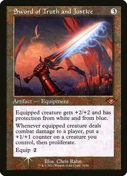 Mint/Near-Mint, English - 1 x MTG Sword of Truth and Justice - Foil - Retro Fram - Image 2