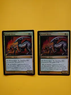 MTG Card.  Victual SLiver x2  FOIL Premium Deck Series Sliver as pictures - Image 1