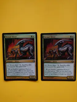 MTG Card.  Victual SLiver x2  FOIL Premium Deck Series Sliver as pictures - Image 5
