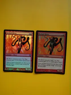 MTG Card.  Barbed Sliver x2   FOIL Premium Deck Series Sliver as pictures - Image 4