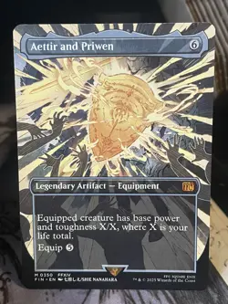 Aettir and Priwen BORDERLESS #350 Final Fantasy MTG Magic - Image 2