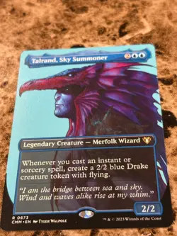 TALRAND, SKY SUMMONER Magic the Gathering MTG Commander Masters Borderless - Image 1