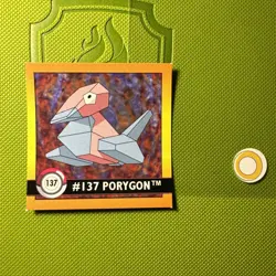 1999 Artbox Stickers Series 1 Pokémon Card Sticker TCG #137 PORYGON NM - Image 1