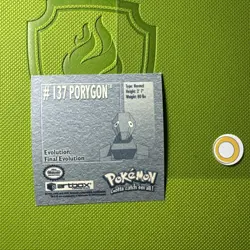 1999 Artbox Stickers Series 1 Pokémon Card Sticker TCG #137 PORYGON NM - Image 2