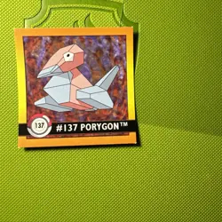 1999 Artbox Stickers Series 1 Pokémon Card Sticker TCG #137 PORYGON NM - Image 1