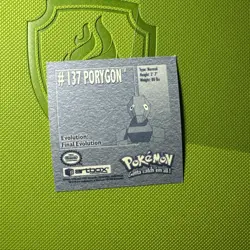 1999 Artbox Stickers Series 1 Pokémon Card Sticker TCG #137 PORYGON NM - Image 2