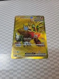 Gouging Fire EX 214/162SV05: Temporal Forces Gold Hyper Rare Card Pokemon Tcg - Image 1