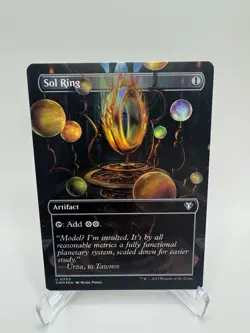 FOIL SOL RING (BORDERLESS) Commander Masters Magic MTG MINT CARD - Image 1