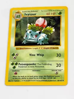 Shadowless Ivysaur Pokemon Card 1999 Base Set WOTC Low Grade - Image 1