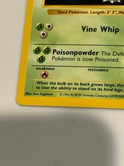 Shadowless Ivysaur Pokemon Card 1999 Base Set WOTC Low Grade - Image 3