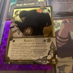 Naruto TCG CCG Sasori (Hiruko Mode) Card Super Rare English Rare LP Holo Foil - Image 1