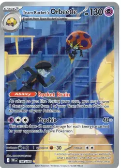 Team Rocket's Orbeetle 198/182 Destined Rivals Pokémon Card NM 🔥 SV10 - Image 1