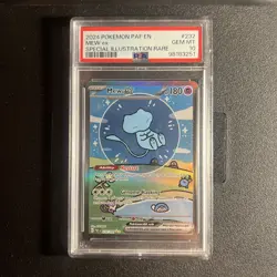 2024 POKEMON PAF EN-PALDEAN FATES SPECIAL ILLUSTRATION RARE #232 MEW EX PSA 10 - Image 1