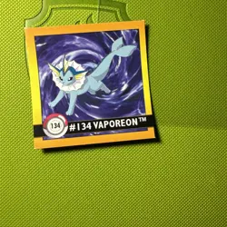 1999 Artbox Stickers Series 1 Pokémon Card Sticker TCG #134 VAPOREON NM - Image 1