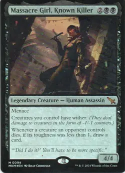 MTG: Murders at Karlov Manor: Foil Massacre Girl, Known Killer: LP Condition - Image 1