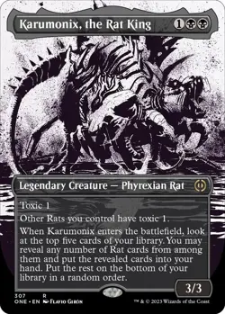 Karumonix, the Rat King - Borderless Showcase - MTG Phyrexia One Rare - Image 1