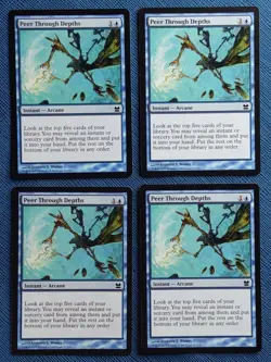 MTG 4x Peer Through Depths x4 NM Modern Masters 2013 Magic the Gathering Playset - Image 1