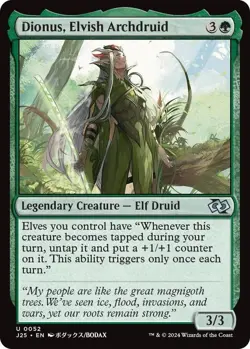 Dionus, Elvish Archdruid - MTG Magic Foundations Jumpstart J25 Anime #52 NM - Image 1
