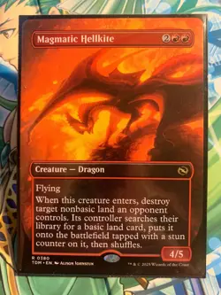 Magmatic Hellkite (Borderless) - Tarkir: Dragonstorm (TDM) - Image 1
