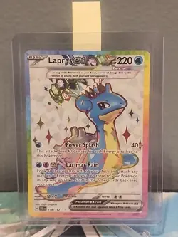 Lapras EX 158/142 Secret Rare Pokemon Card Stellar Crown - Image 3
