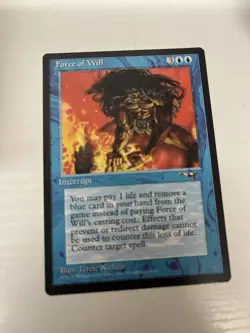 FORCE OF WILL Interrupt MTG Magic The Gathering Alliances 1996 Trading Card RARE - Image 2