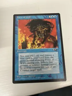 FORCE OF WILL Interrupt MTG Magic The Gathering Alliances 1996 Trading Card RARE - Image 4