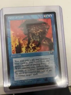 FORCE OF WILL Interrupt MTG Magic The Gathering Alliances 1996 Trading Card RARE - Image 7