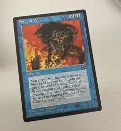 FORCE OF WILL Interrupt MTG Magic The Gathering Alliances 1996 Trading Card RARE - Image 8