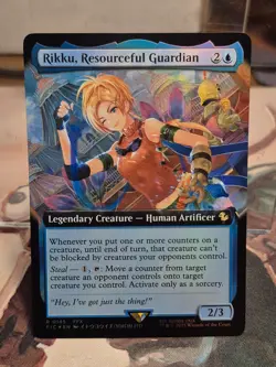 0145 Rikku, Resourceful Guardian EXTENDED ART FOIL Final Fantasy Card MTG FIN - Image 6