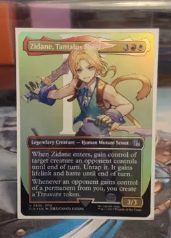 0405 Zidane, Tantalus Thief BORDERLESS FOIL Final Fantasy NM Card MTG FFIX FIN - Image 2