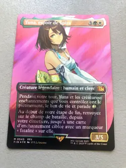Mtg Magic Final Fantasy Yuna Hope of Spira Surge FOIL 549 Borderless French NM - Image 2