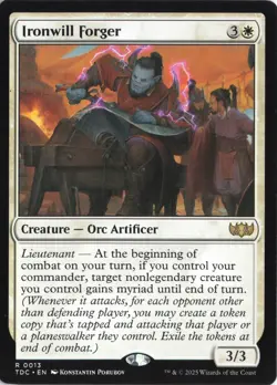 Ironwill Forger Commander: Tarkir: Dragonstorm Non-Foil Near Mint or Better - Image 1