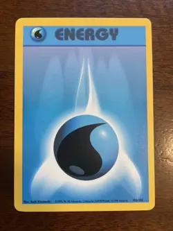 1999 Pokémon Misty's TRAINER DECK B Water Energy MINT 102/102 Red Back RARE - Image 2